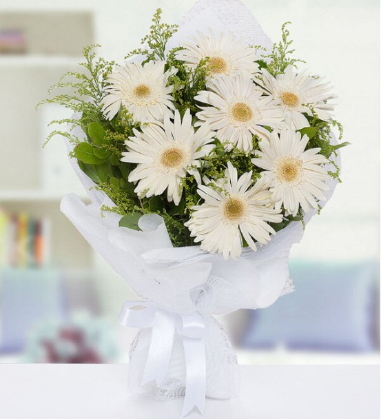 Gerbera Buketi Beyaz
